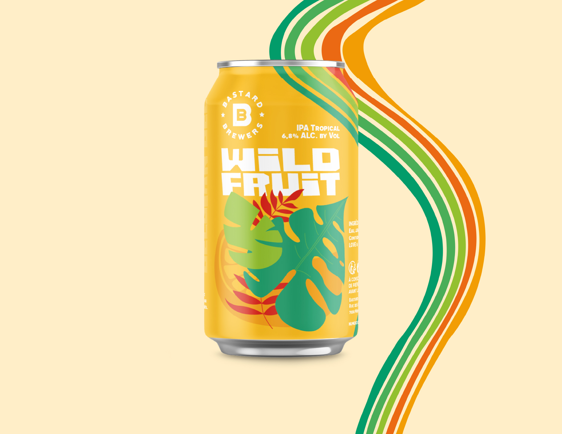 création étiquette - canette de bière - identité visuelle